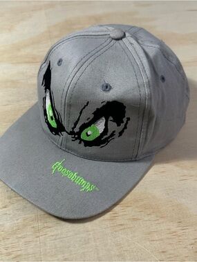 Vintage 90s Goosebumps Eyes Snapback Hat  No Fear Rare Cap Spellout Kids Youth